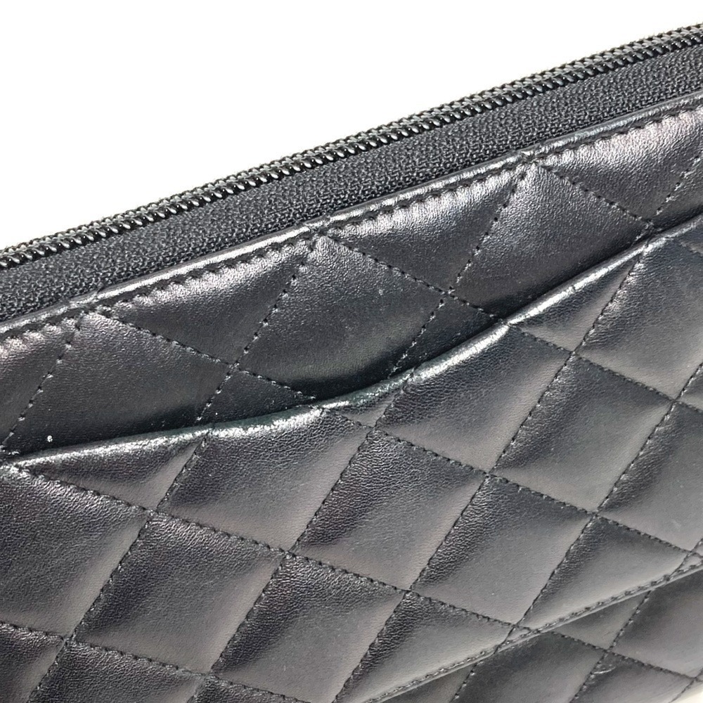 CHANEL Authentic Black Leather Logo Wallet - Picture 11 of 16